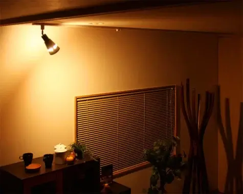 天井の間接照明　スポットライト